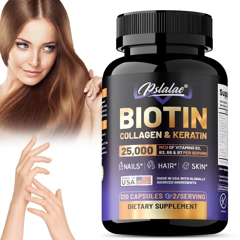 Hair Care Vitamin - Suplemento de queratina y colágeno de