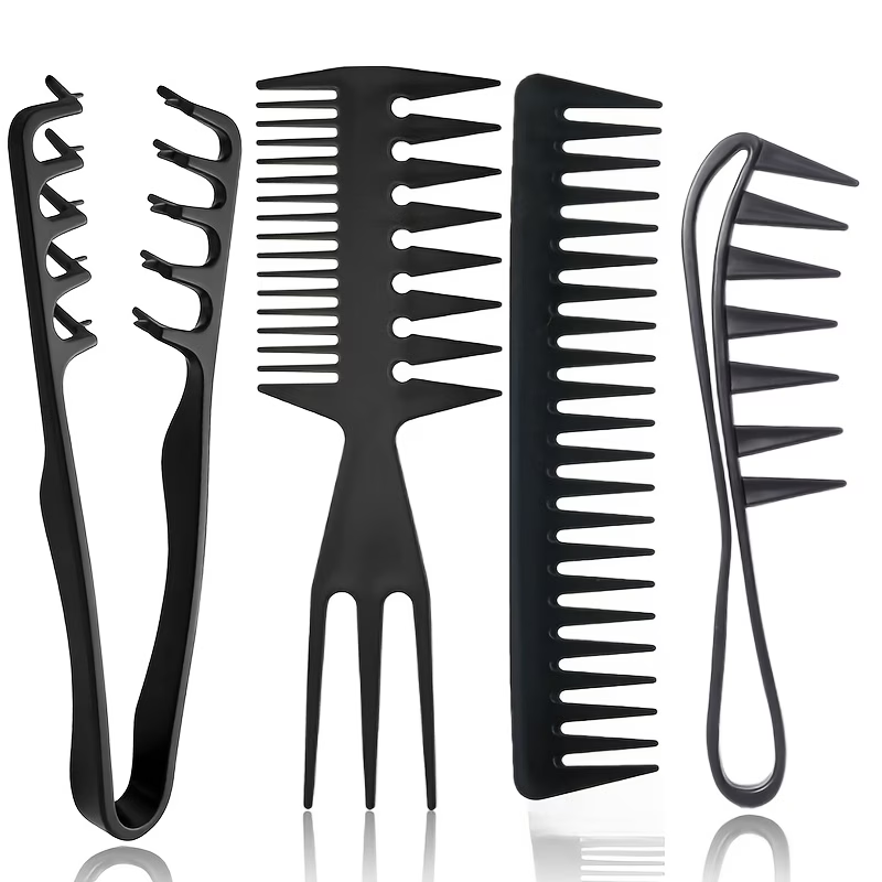 Detangling Wide Comb - Juego de 4 Peines de Estilismo