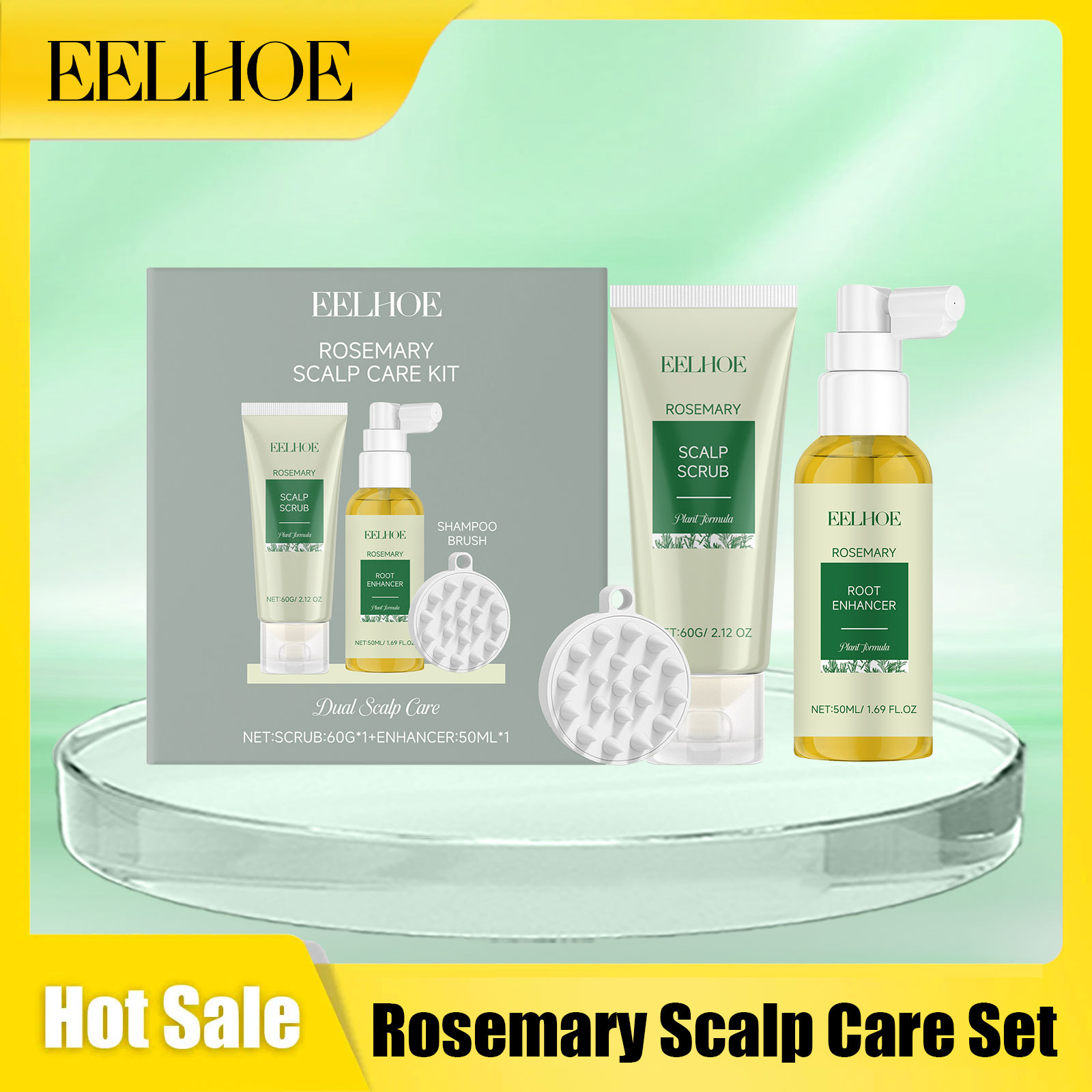 Rosemary Hair Oil - Set de Cuidado del Cuero Cabelludo
