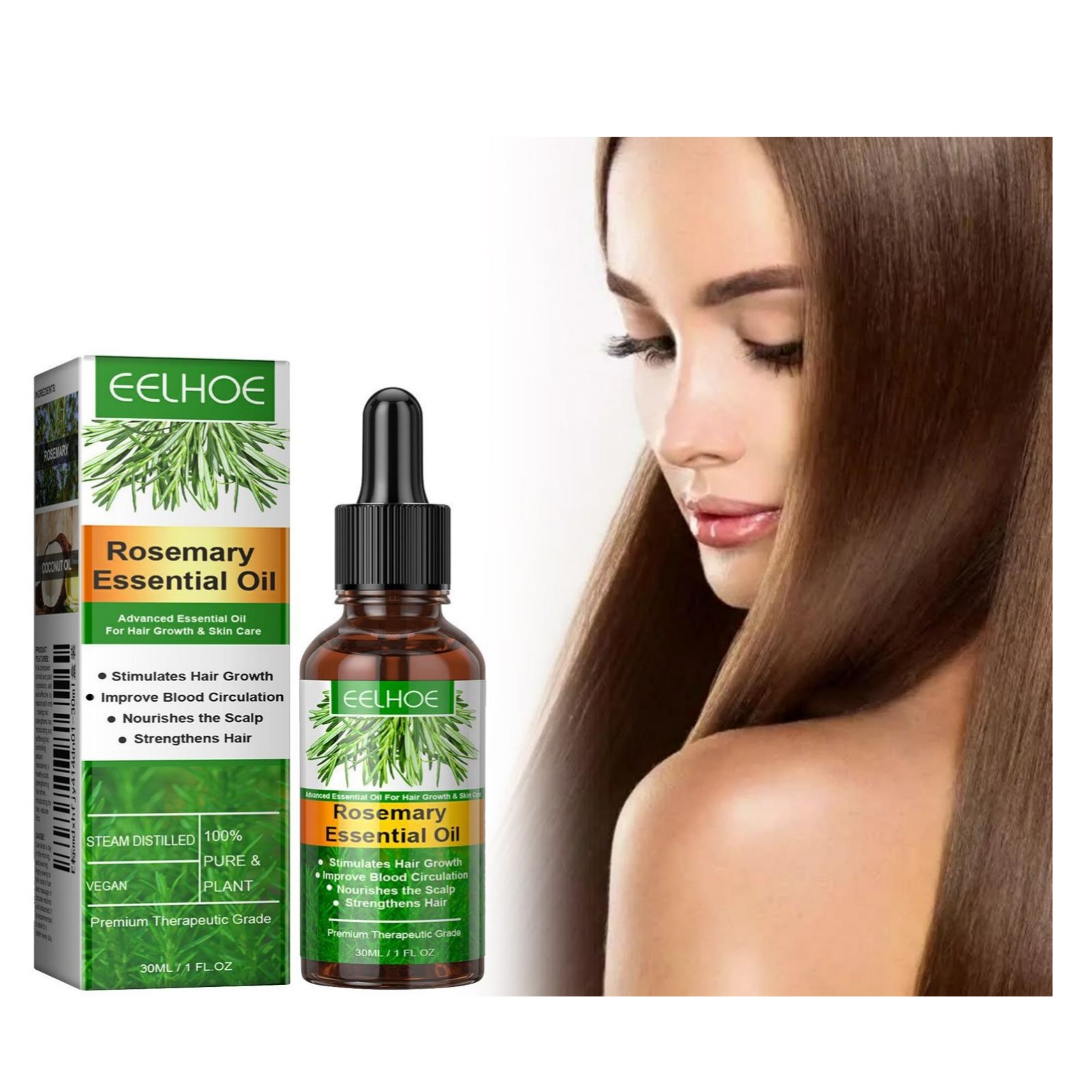 Eelhoe-aceite esencial para el - Rosemary Hair Oil reseña y precio