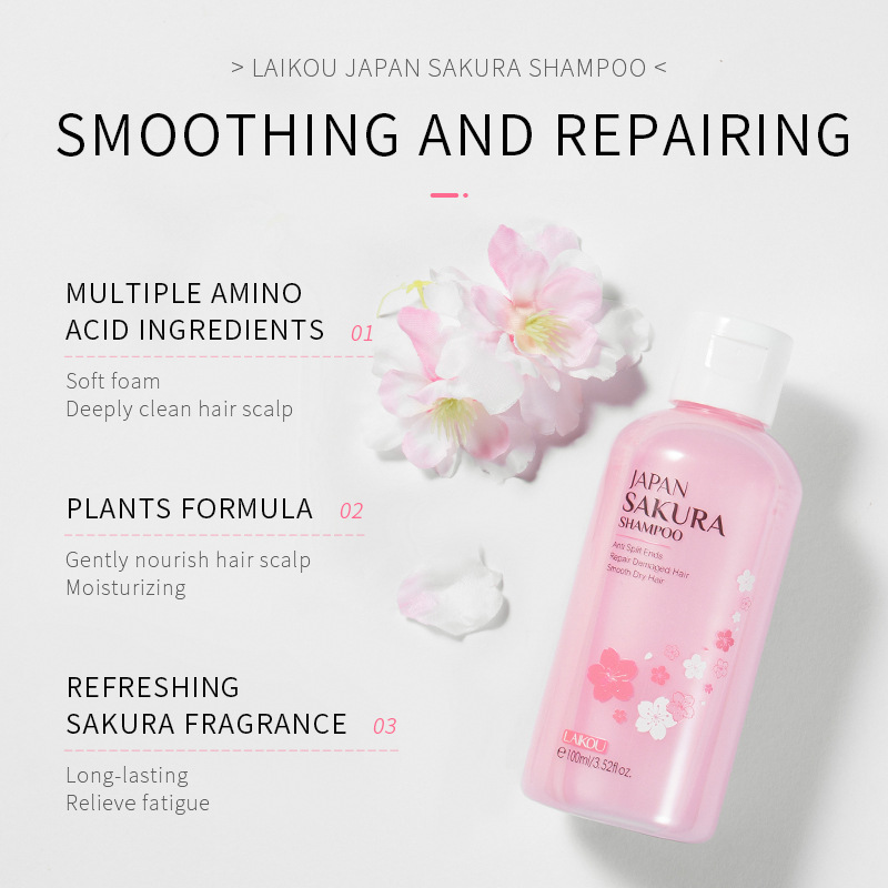 LAIKOU Japón Sakura champú rep - Hair Care Vitamin E reseña y precio