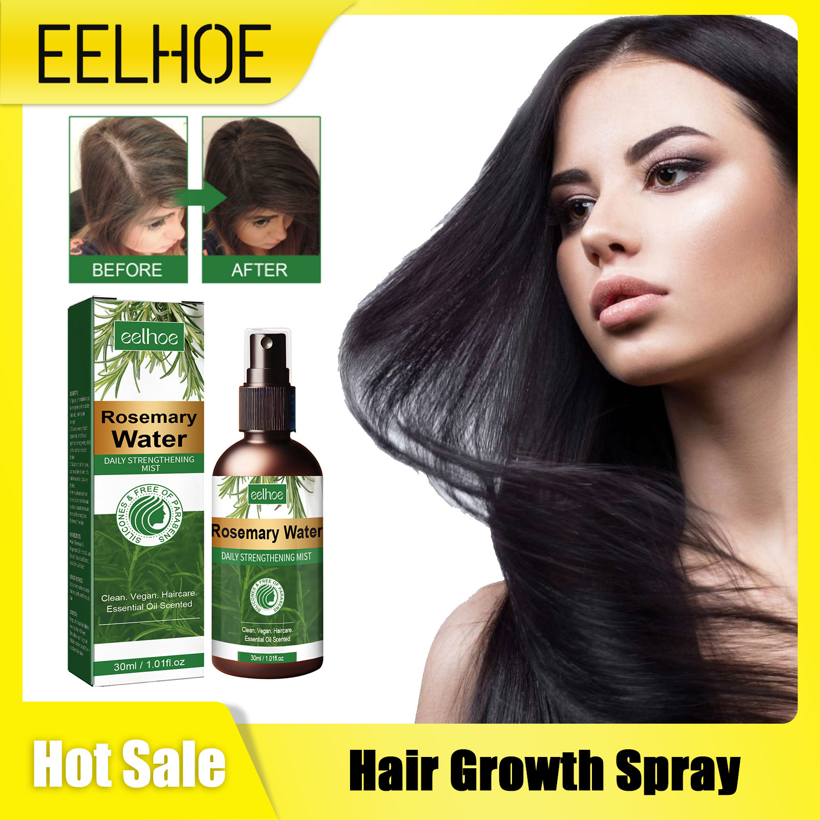 Spray de romero para el cabell - Hair Care Naturally reseña y precio